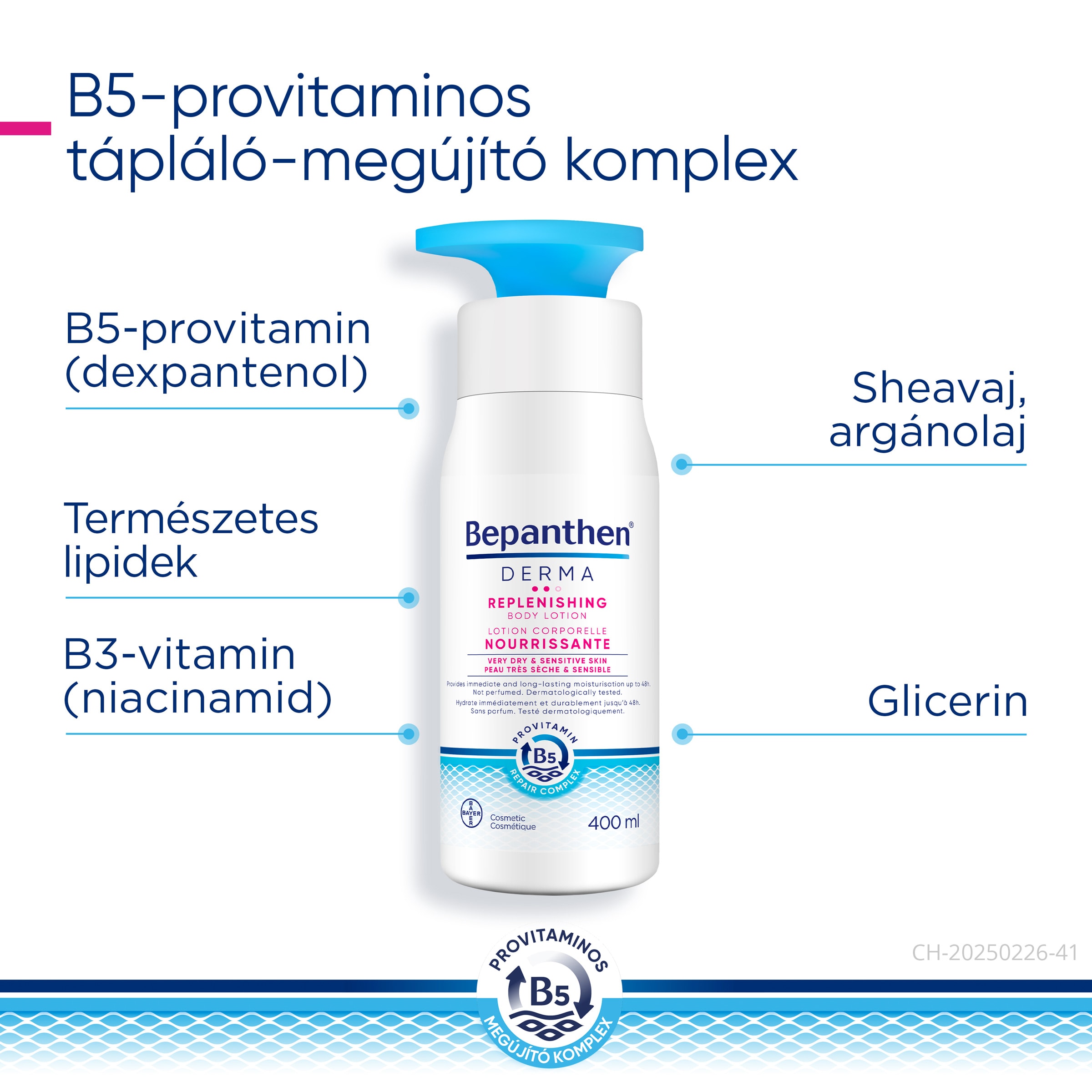 Bepanthen Derma Tápláló testápoló 400ml