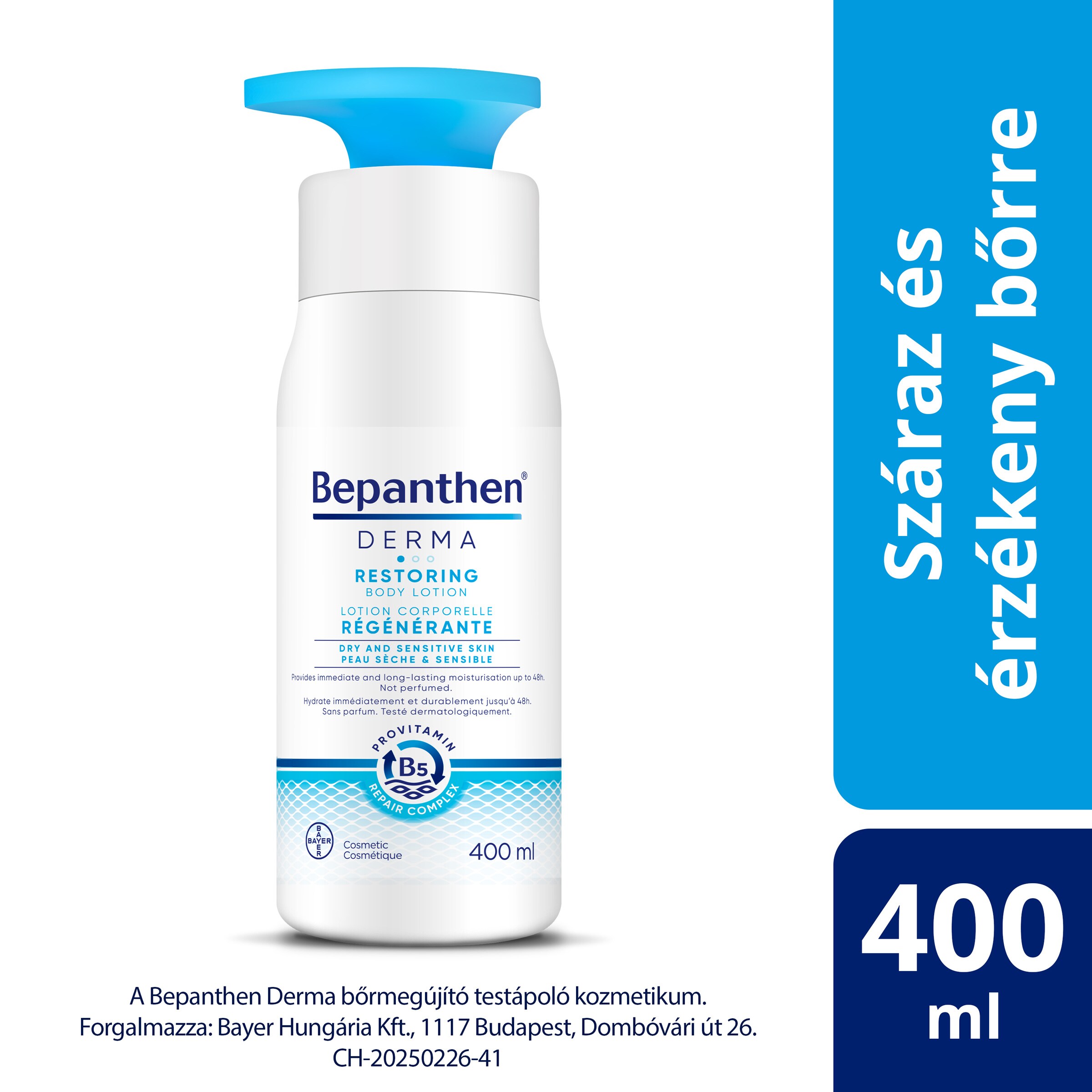 Bepanthen Derma Bőrmegújító testápoló 400ml