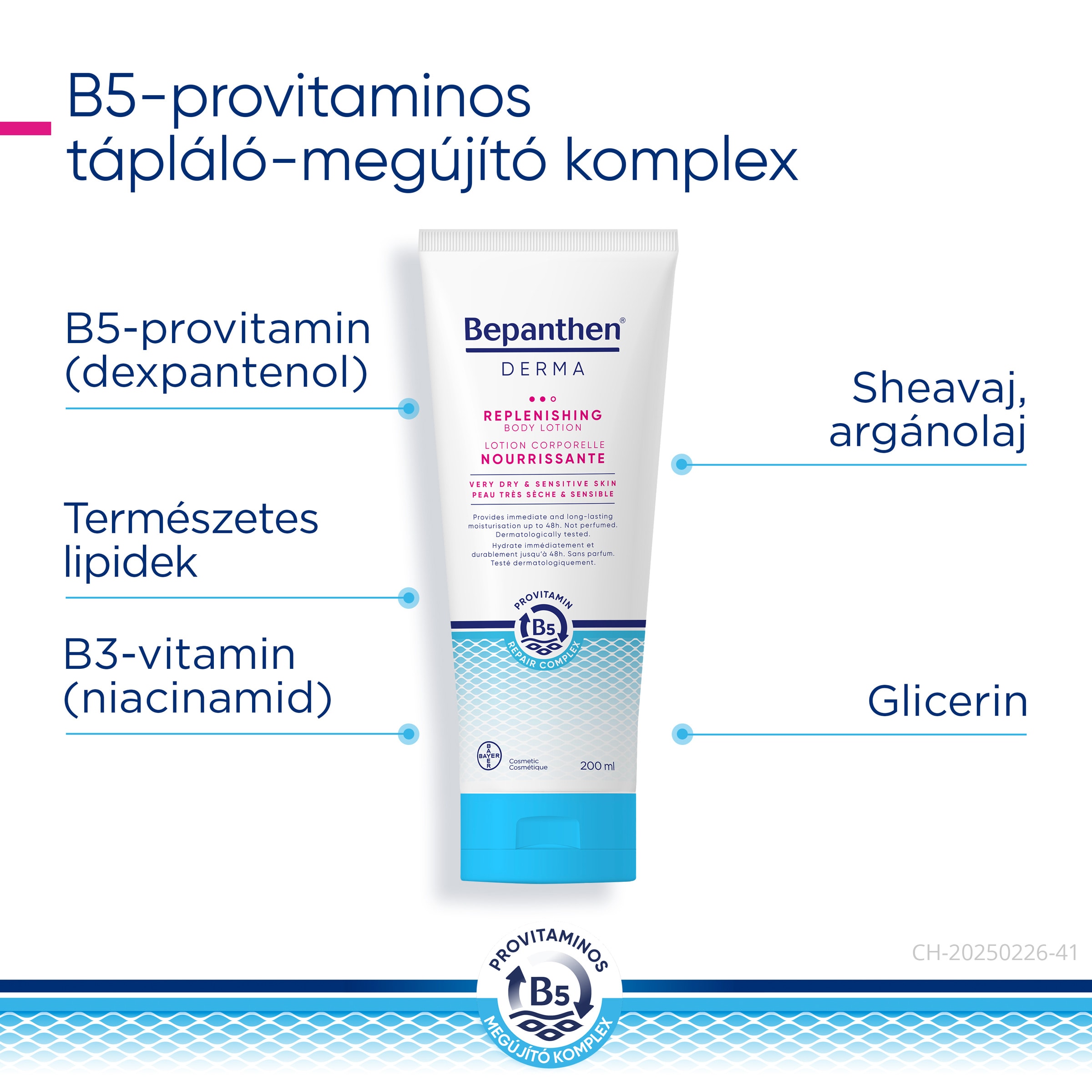 Bepanthen Derma Tápláló testápoló 200ml