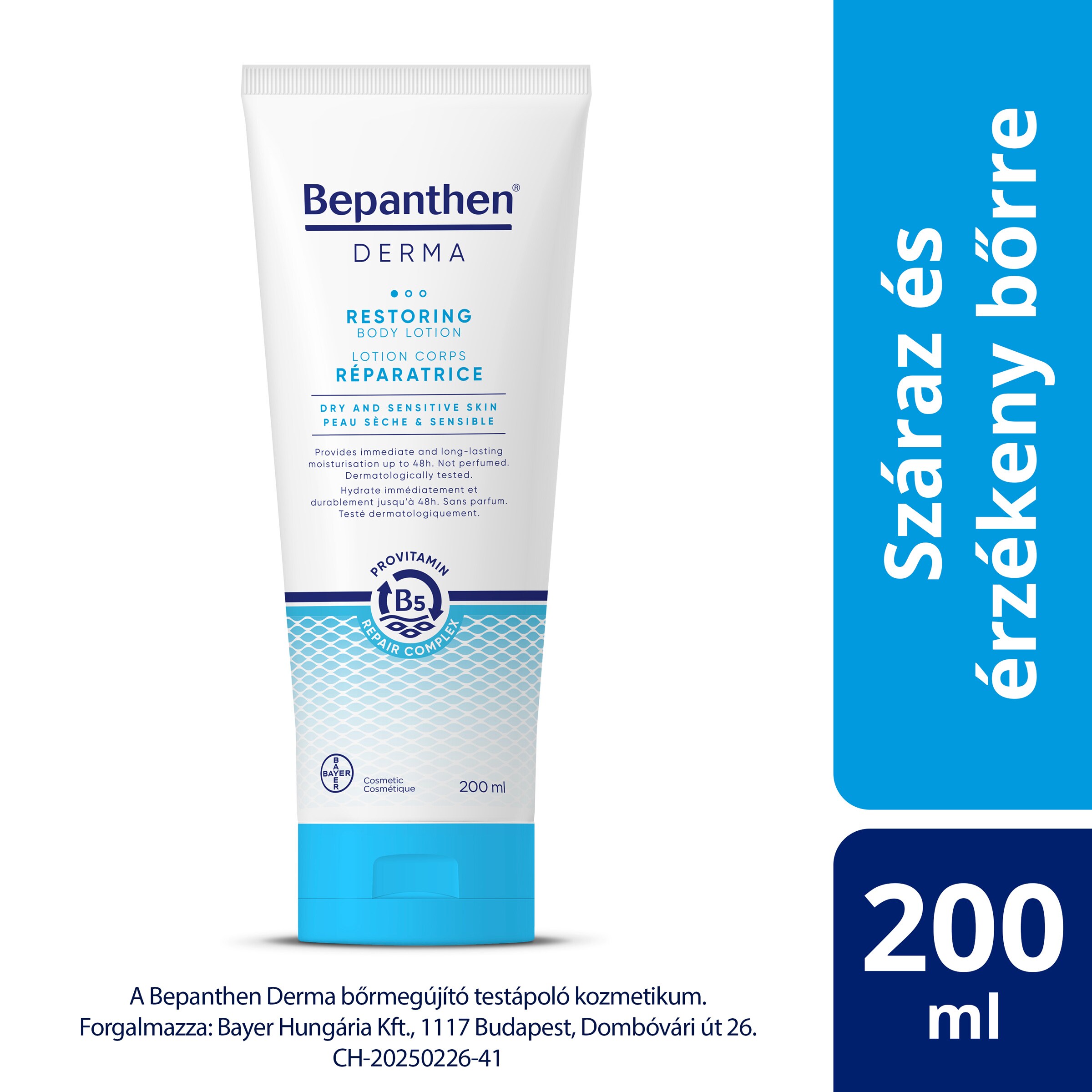 Bepanthen Derma Bőrmegújító testápoló 200ml