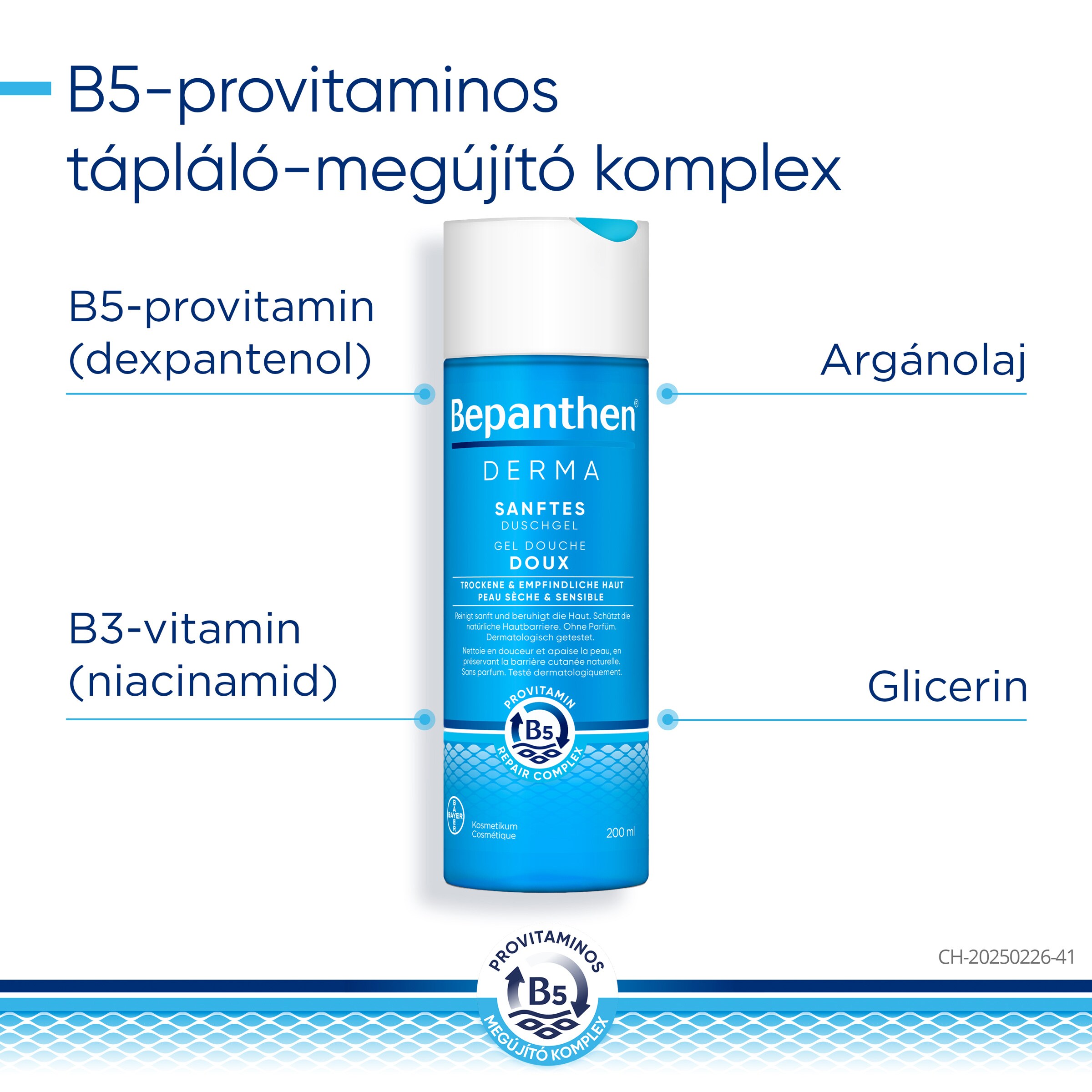 Bepanthen Derma Bőrkímélő tusfürdő